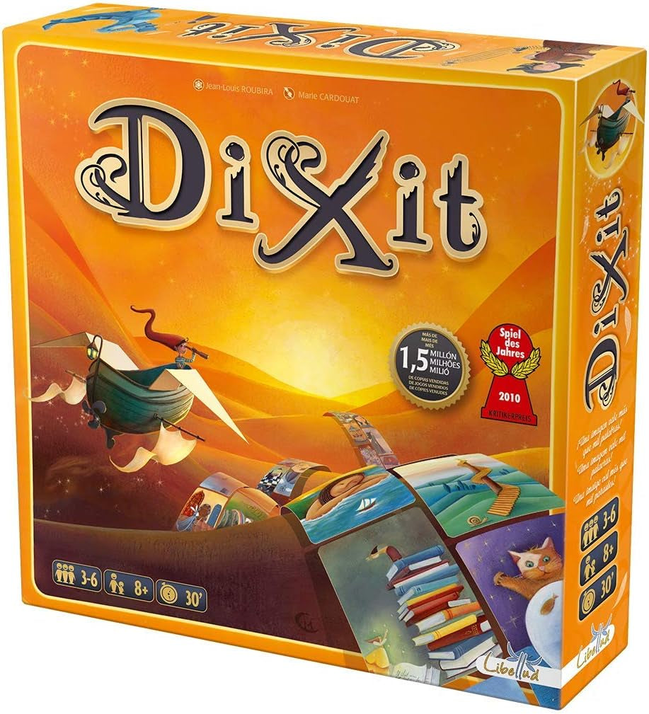 Asmodee, Dixit, Versione tedesca, Gioco base, Un'immagine vale più di mille parole, Gioco creativo per famiglie per 3-8 giocatori dagli 8 anni in su, Gioco dell'anno 2010 con 30 minuti di riproduzione