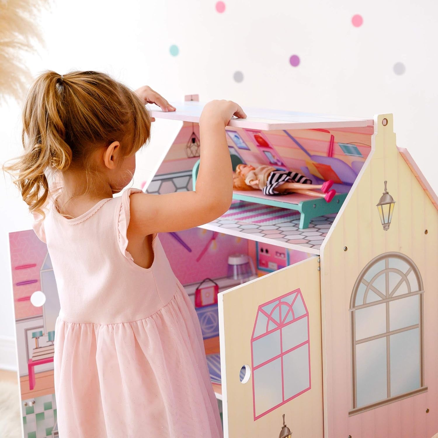 Olivias Little World Glasshouse Kids Casa delle bambole da 12" e 10 accessori per bambole 3,5" Multi Td-12518D Case delle bambole Naty Shop