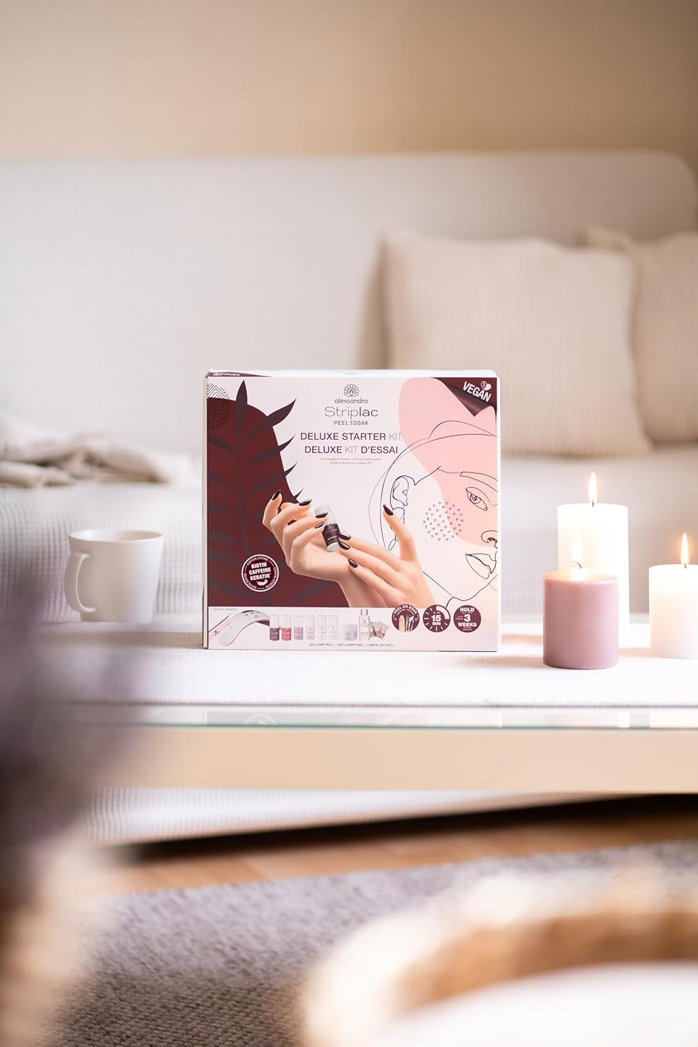 alessandro STRIPLAC PEEL OR SOAK DELUXE KIT - Set smalti UV - Per una manicure professionale e delicata in 15 minuti - Vegan e cruelty-free - Include lampada LED