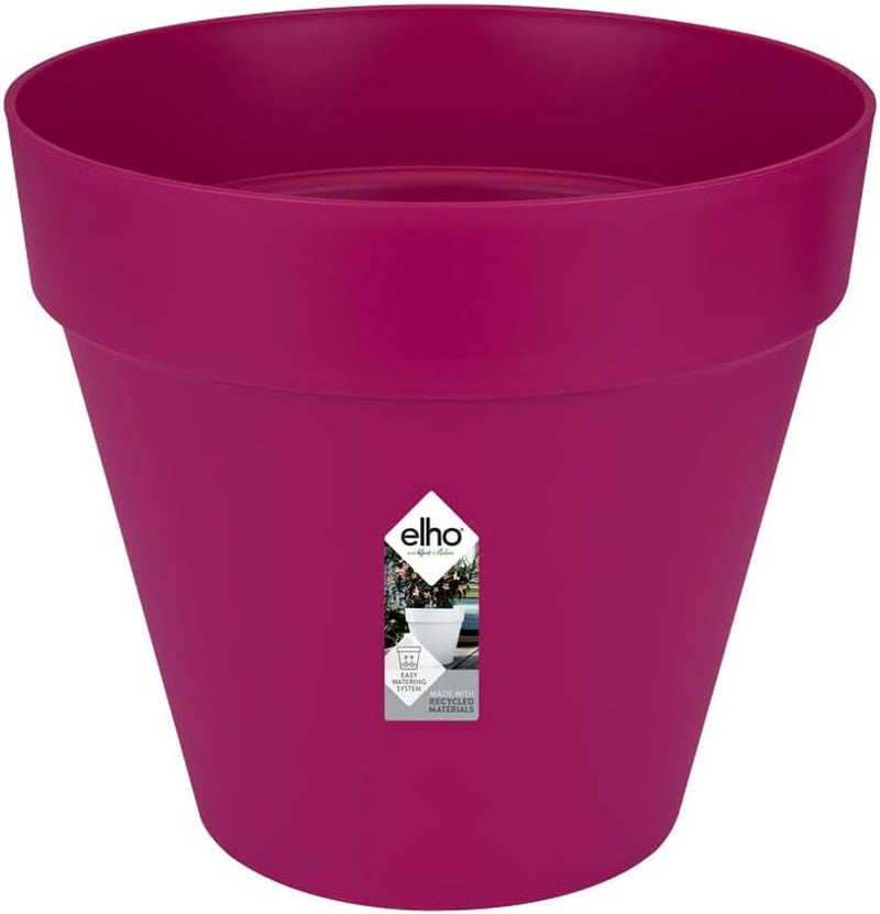 elho Loft Urban Round 40 - Ghiveci de flori pentru exterior - Plastic 100% reciclat - Ø 38,5 x H 35,3 cm - Negru/Antracit