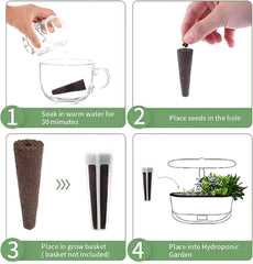 50 spugne di ricambio per coltivazione, tubi per la stabilizzazione dei semi, tappi per spugne per la coltivazione delle radici, kit di coltivazione idroponica per sistemi di coltivazione idroponica, coltura idroponica per interni, giardino