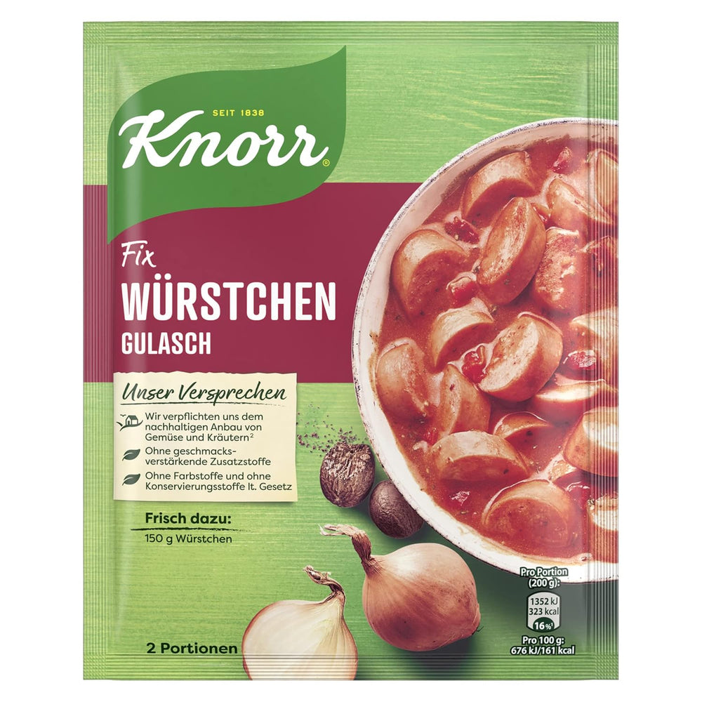 Knorr Fix Würzmischung Paprika-Gulash per una carne leccata con ingredienti naturali 4 porzioni