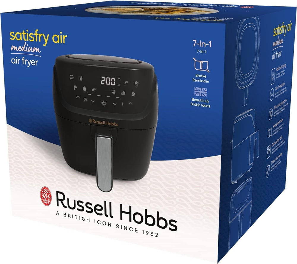 Russell Hobbs Air Fryer L 4L Friggitrice ad aria rapida, 7 funzioni di cottura, 10 programmi Elettrodomestici Naty Shop