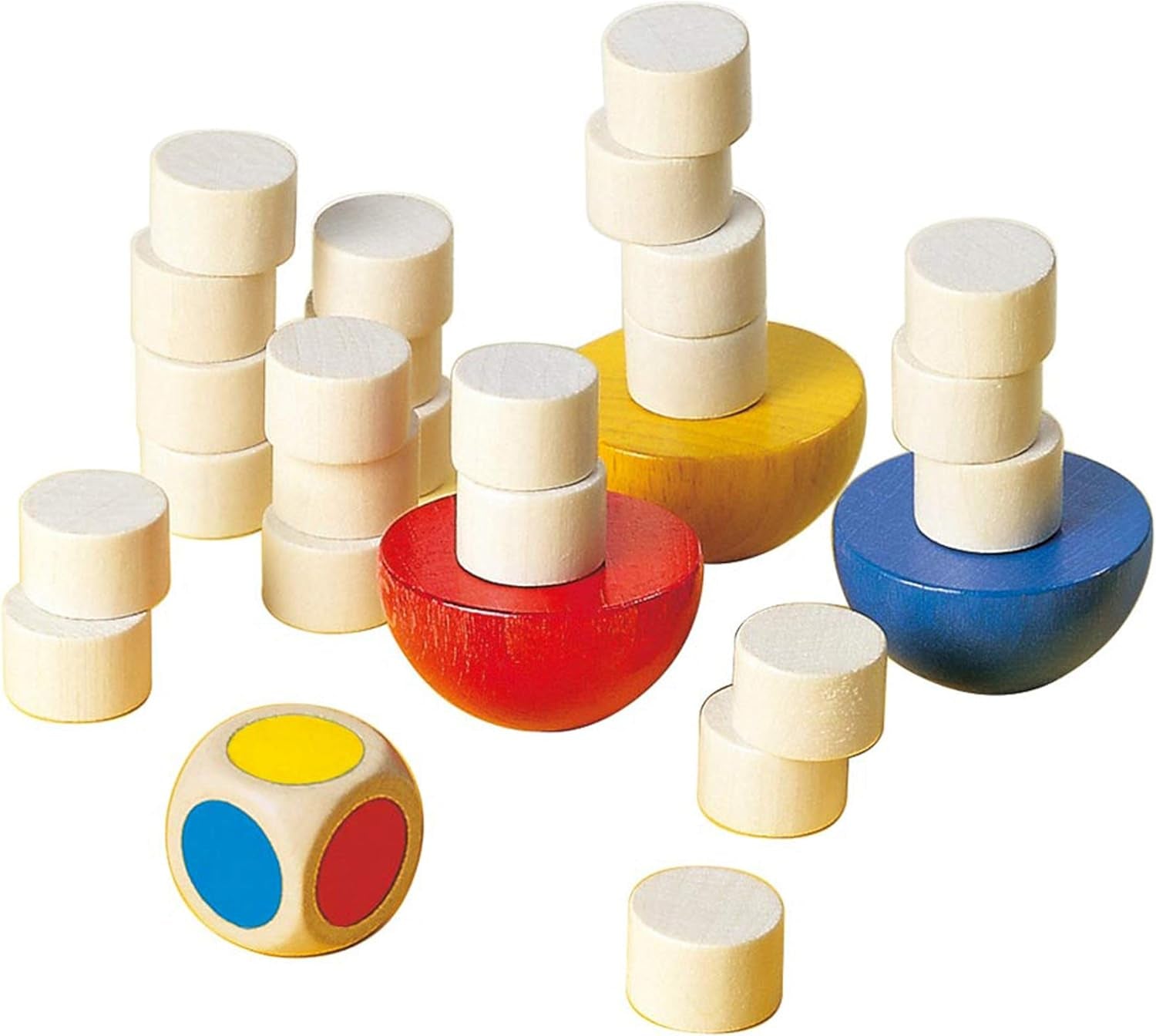 Selecta 63001 Joc de echilibru, zaruri și stivuire, multicolor