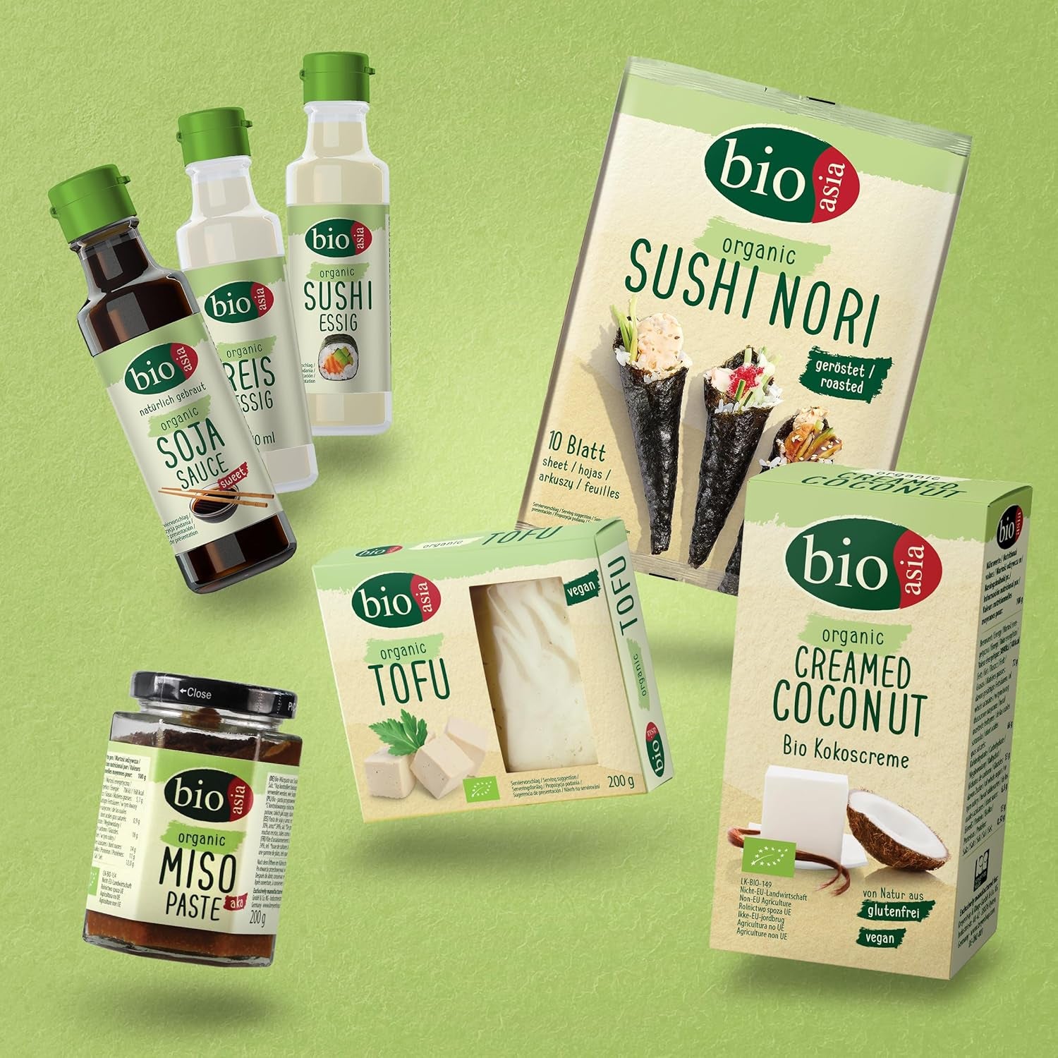 Bioasia Organic Glass Noodles - Tagliatelle di vetro lunghe con amido di piselli biologici - Naturalmente vegane e senza glutine - 1 x 100g