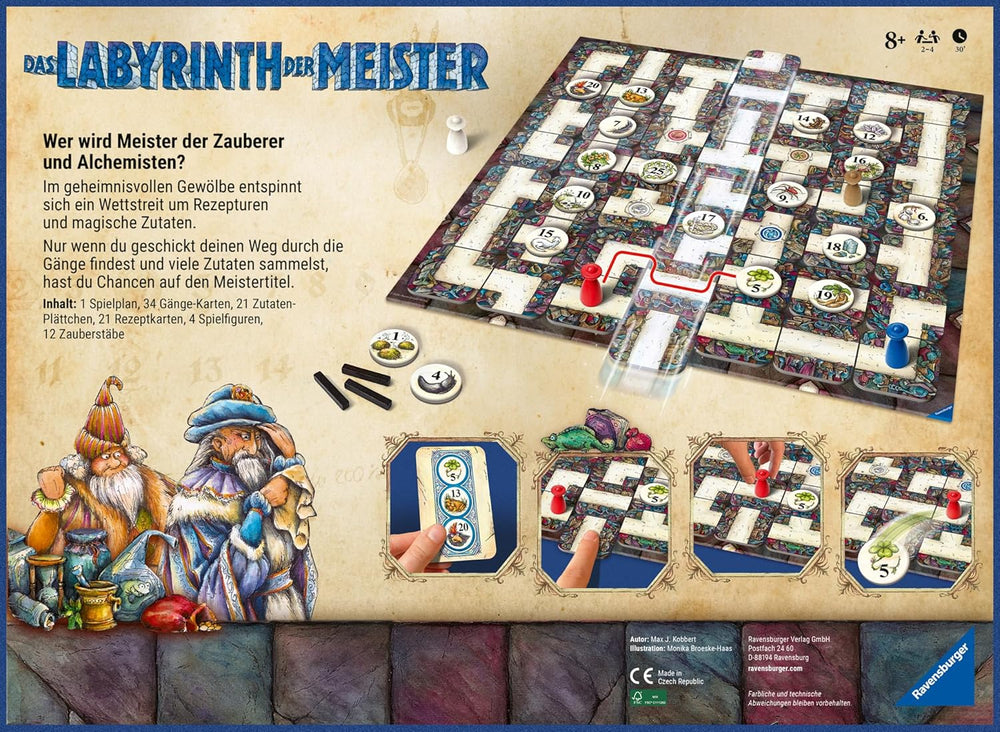 Ravensburger 22474 Maze Masters - La versione master del folle labirinto per 2-4 giocatori dai 9 anni in su