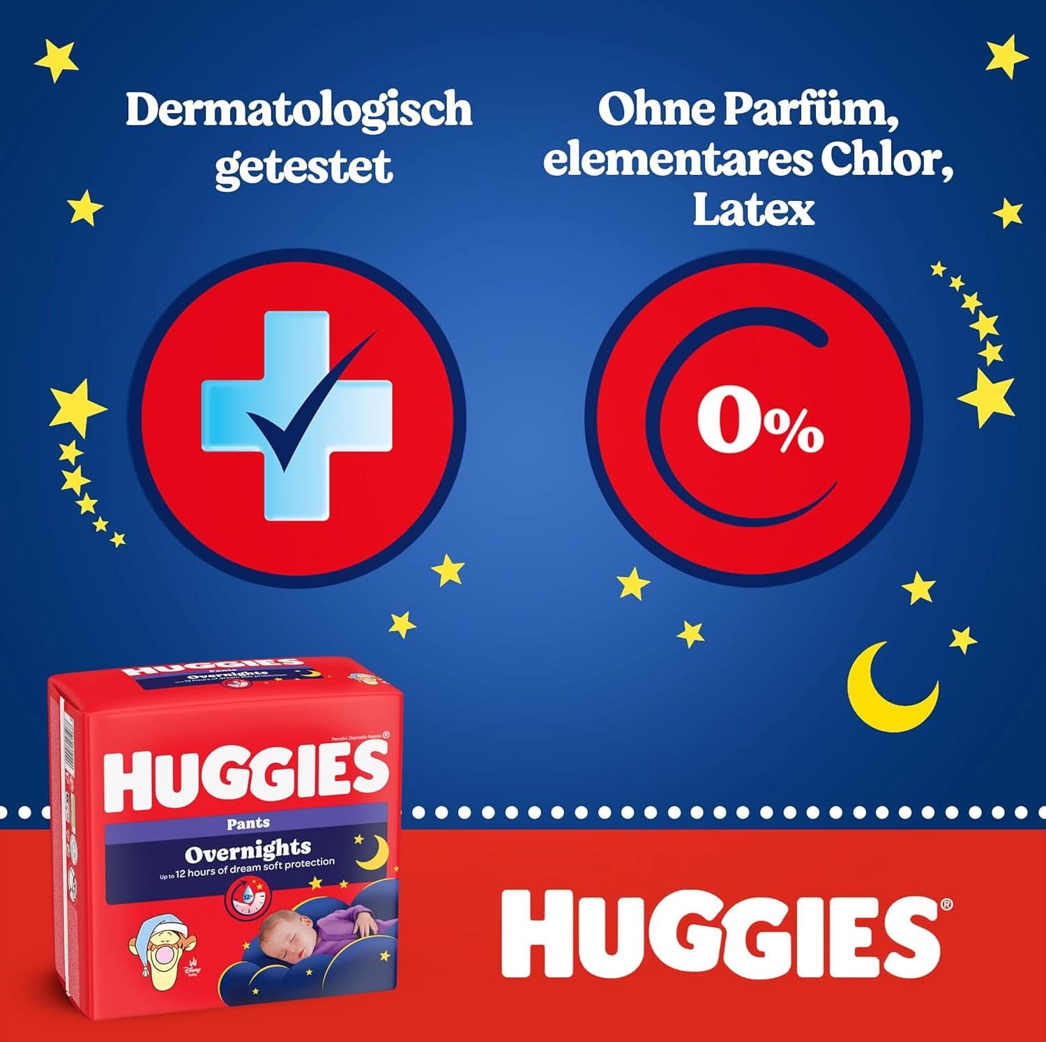 Huggies Night Pants Taglia 6 (15-25 kg), Scatola Pannolini Mensili, 88 Pezzi Mamma e Bambino Naty Shop
