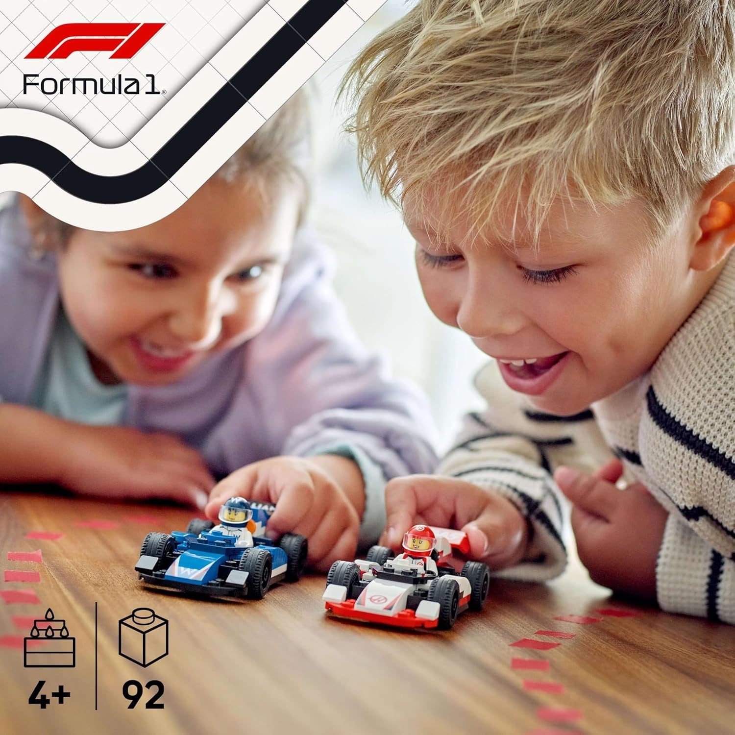 Auto da corsa F1 Williams e Haas F1 LEGO City - Giocattolo di Formula 1 con auto costruibili e 2 minifigure di piloti da corsa - Piccole idee regalo per ragazzi e ragazze dai 4 anni 60464 Set di costruzione Beuche den LEGO-Store