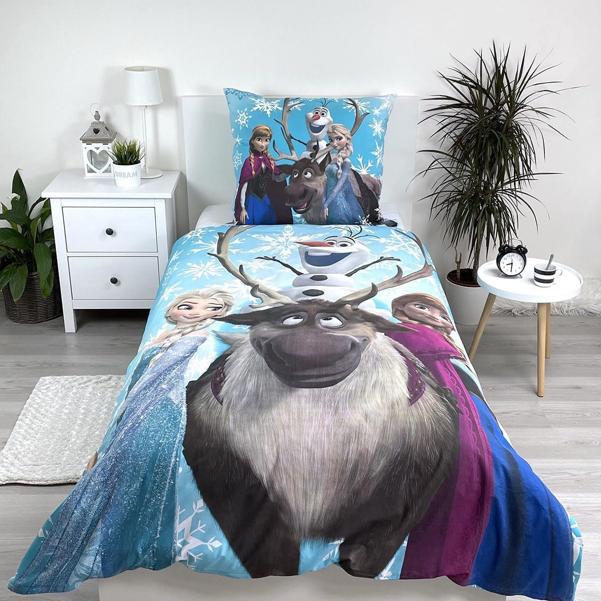 Disney Frozen Snowflakes, biancheria da letto per bambini, 100% cotone Biancheria da letto - bambini Naty Shop