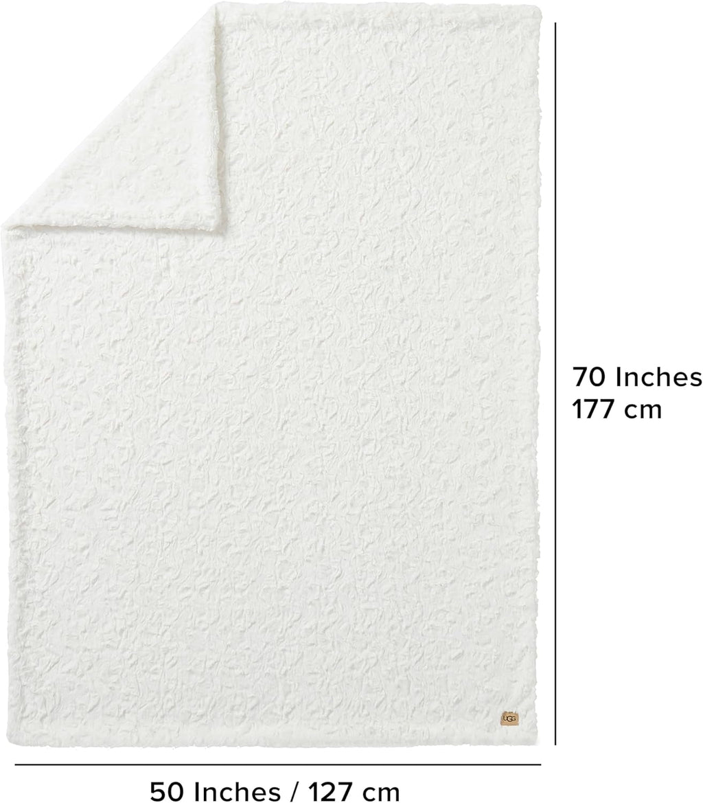 UGG Adalee 10483 Soft Faux Fur Throw Blanket, Reversible, Luxurious, Cosy, Fluffy, Fluffy, Hotel Style, Boho, Home Decoration, Soft, Luxurious, Comfortable Blankets For Couch, 178 X 127 Cm, Paturi si Cuverturi UGG