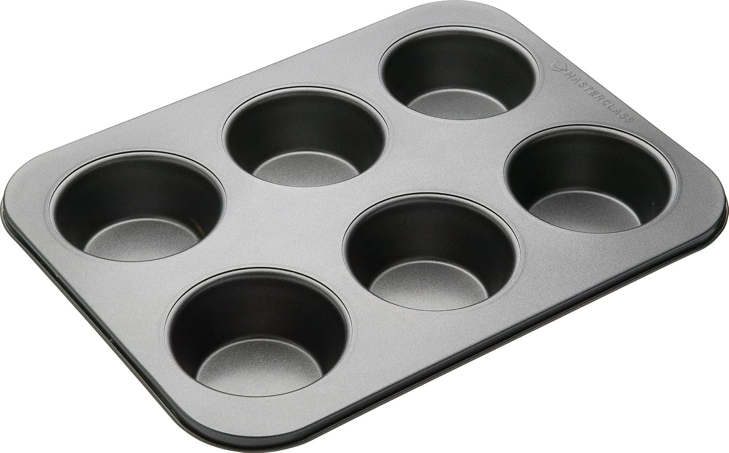 Masterclass Tiefes Muffinblech/Yorkshire Puddingform, 6-Loch-Form Mit PTFE-, PFOA- Und Bpa-Freier Antihaftbeschichtung, Robuster 1 Mm Kohlenstoffstahl, Grau, 35 X 26 Cm Matrite si tavi pentru copt Naty Shop