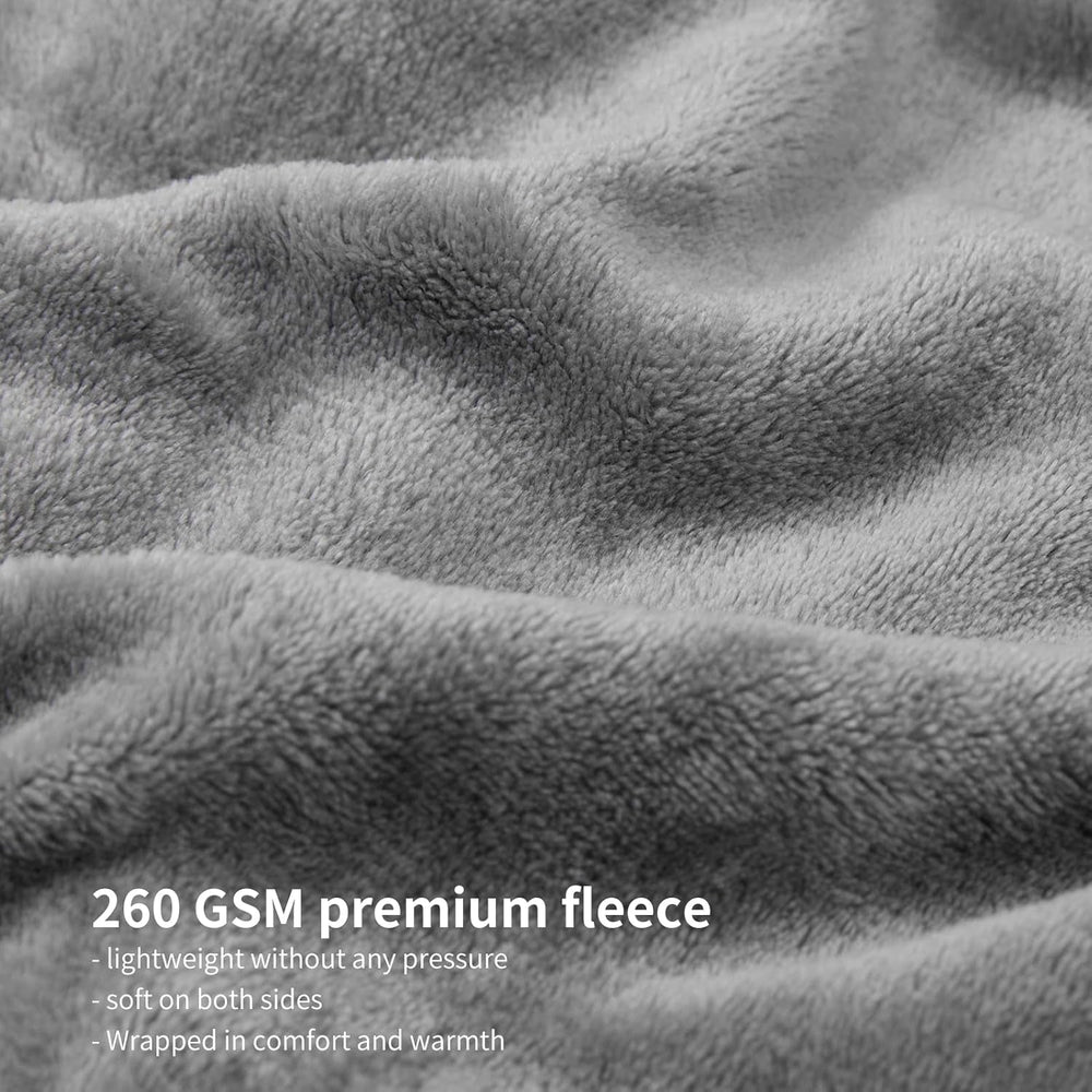 Aisbo Cuddly Blanket Fluffy Blanket Grey - Fleece Blanket 150X200 Cm XL Warm Sofa Blanket, Cosy Living Blanket Light Grey Soft As Living Room Blanket Couch Blanket For Winter Paturi si Cuverturi Besuche den Aisbo-Store