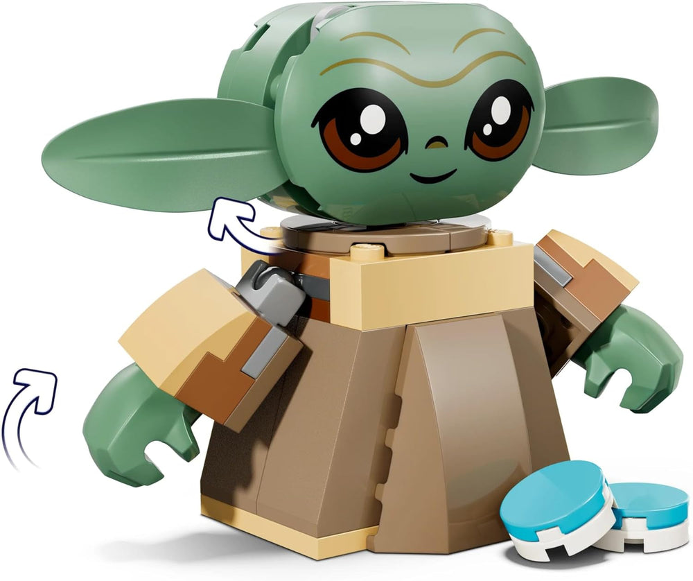 LEGO Star Wars 75443 Grogus Zuhause - Spielzeug mit Grogu Figur & Sorgan Frosch sowie Katapult & blauen Makronen - Geschenk für Jungen & Mädchen ab 4 Jahren und Fans von The Mandalorian