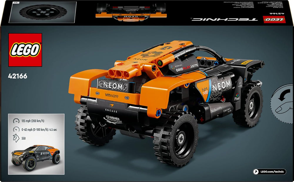 LEGO Technic NEOM Mclaren Extreme E Set di auto da corsa, motore giocattolo per bambini, auto eolica costruibile, regalo Technic per ragazzi e ragazze di 7 anni 42166 Set di costruzione Besuche den LEGO-Store