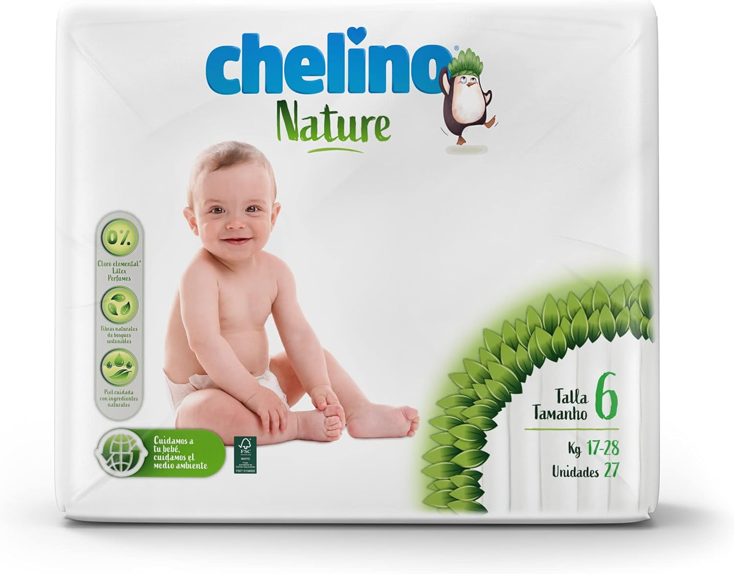 Pannolino per bambini Nature, taglia 6 (17-28 kg), 162 pannolini