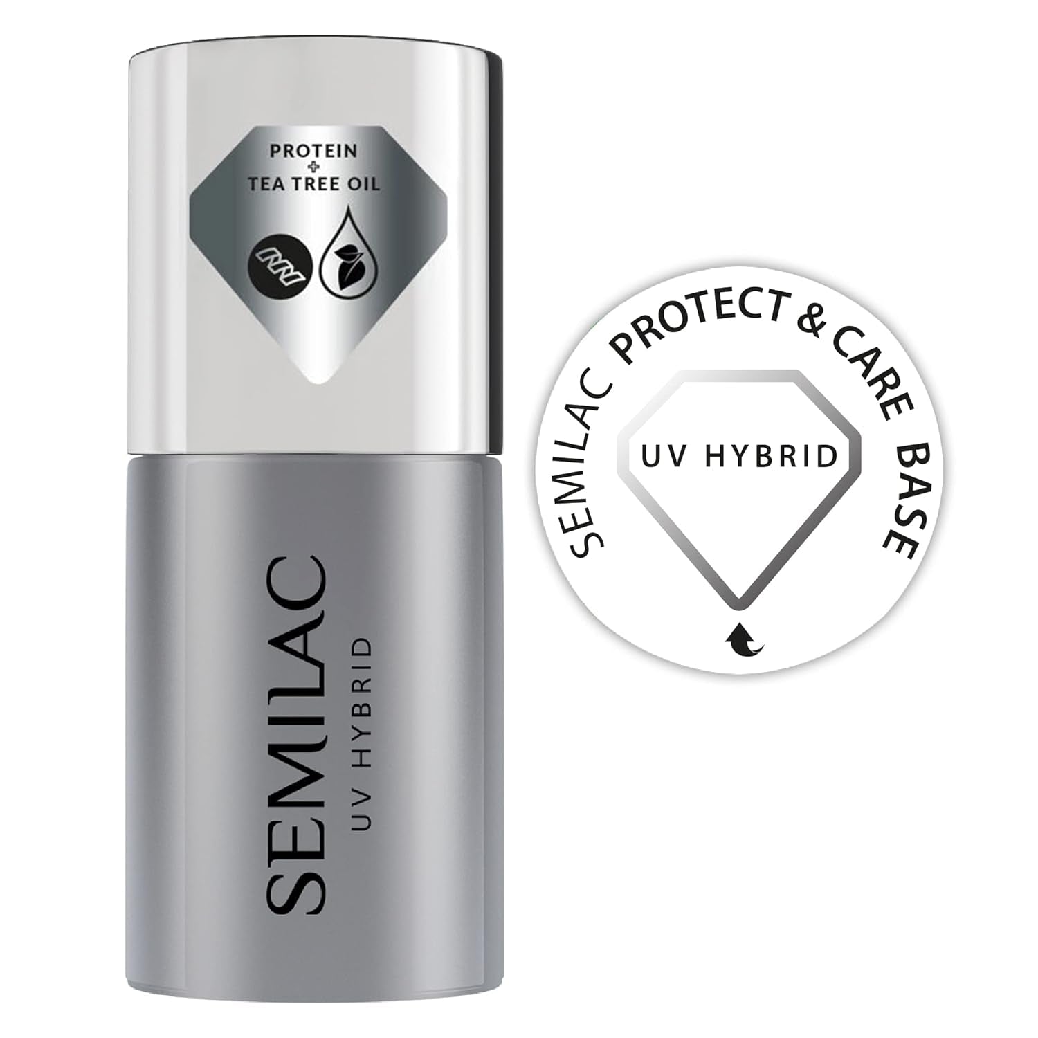 Base smalto UV Semilac Pure & Clean 7ml – Base ibrida autolivellante per unghie sensibili