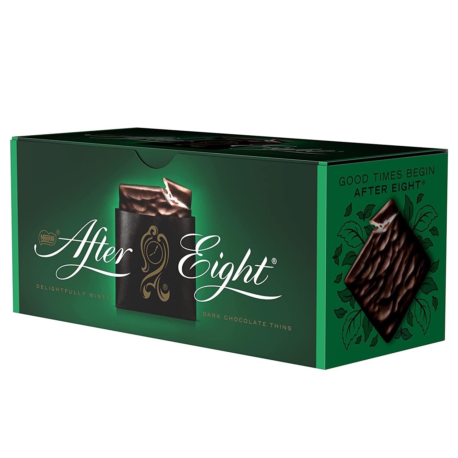 NESTLÉ AFTER EIGHT Quadretti sottili di cioccolato fondente con ripieno di crema alla menta per intenditori, confezione da 5 (1 x 200 g)