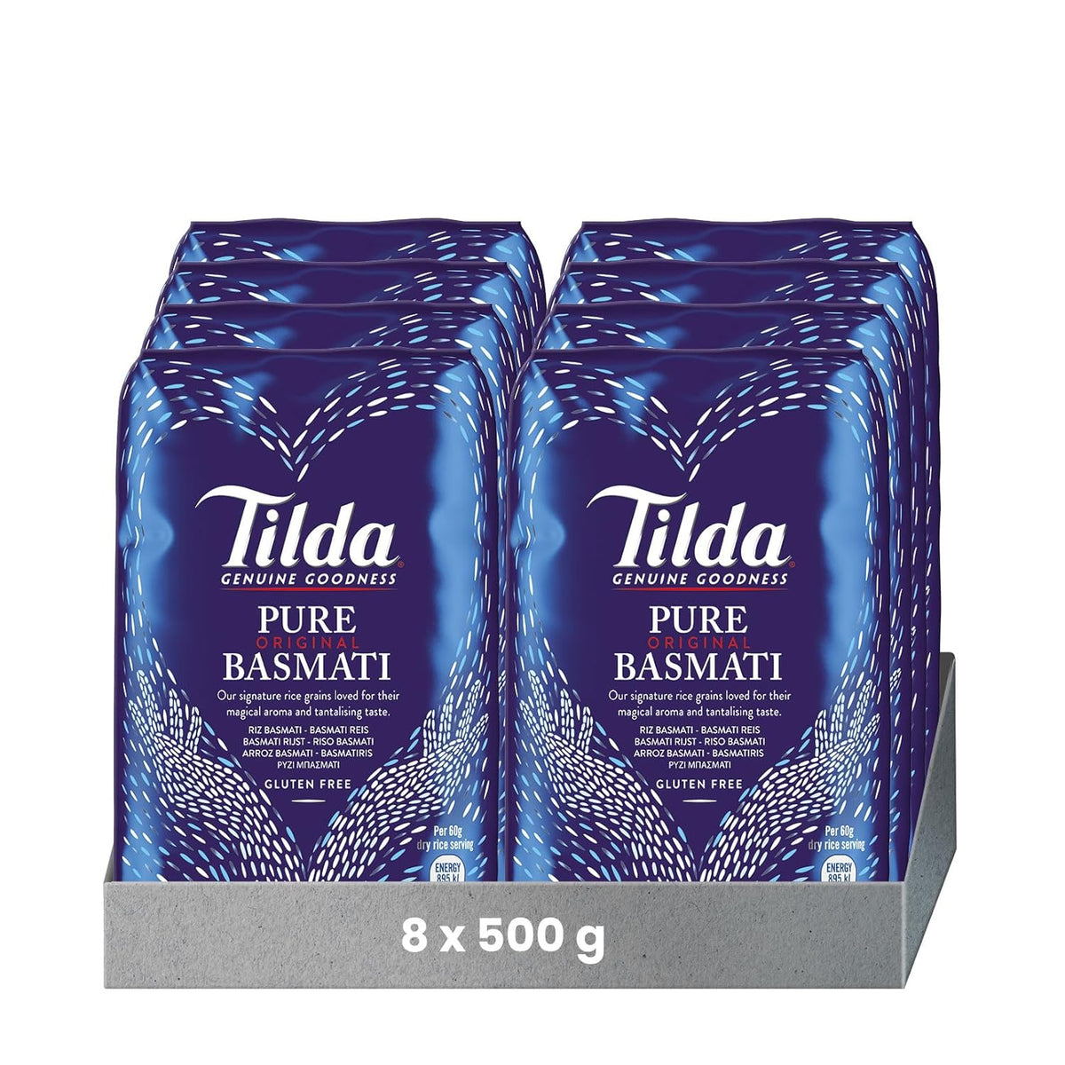 Riso Basmati Tilda Pure Original, confezione da 8 (8x500g)