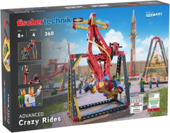 fischertechnik 569019 Advanced Crazy Rides - Bausatz Freizeitpark, Baukasten mit Karussell e Free Fall Tower, Kinder ab 8 Jahre