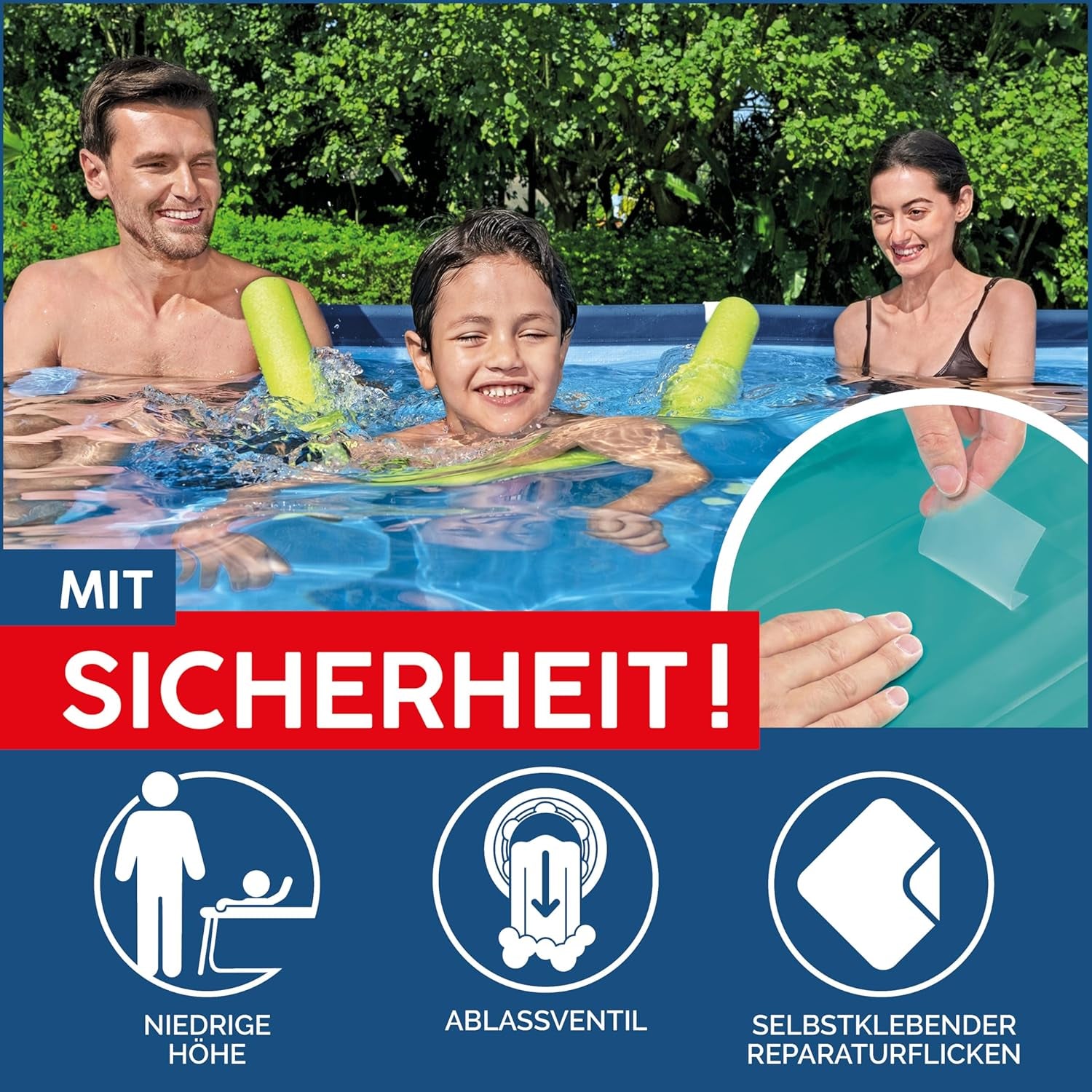 Piscina 2,59 mx 1,70 mx 61 cm / 8'6" x 67" x 24"