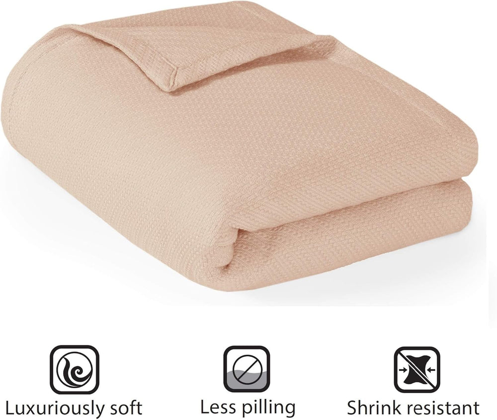 Madison Park Coperta di lusso in cotone liquido di alta qualità, morbida e confortevole, 100% cotone filato ad anelli, per divano letto o divano Blush Full/Queen Trapunte e trapunte Naty Shop