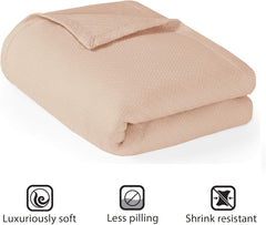 Madison Park Coperta di lusso in cotone liquido di alta qualità, morbida e confortevole, 100% cotone filato ad anelli, per divano letto o divano Blush Full/Queen Trapunte e trapunte Naty Shop