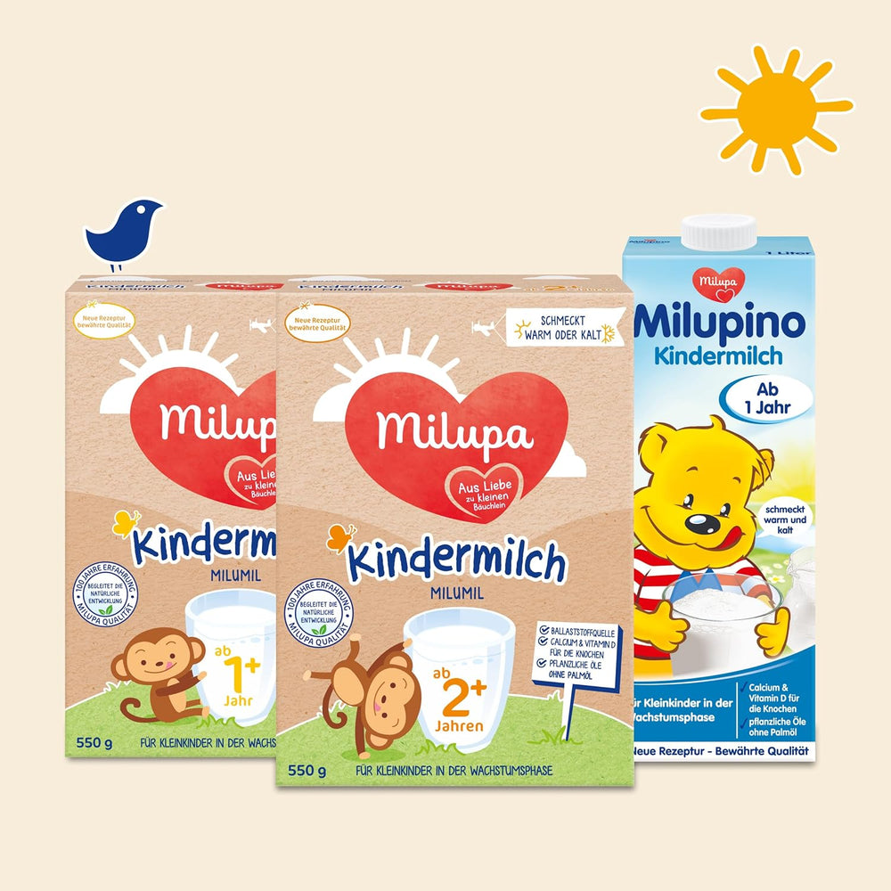 Milupa Milumil Latte di crescita 2+ - Da 1 anno - Per bambini piccoli in fase di crescita - 5 x 550 g
