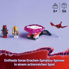 LEGO NINJAGO Spinner Spinjitzu del drago di Sora - Giocattolo ninja d'azione con 2 minifigure - Piccolo set da gioco per bambini - Idea regalo per ragazzi e ragazze di 6 anni 71824 Set da costruzione Besuche den LEGO-Store