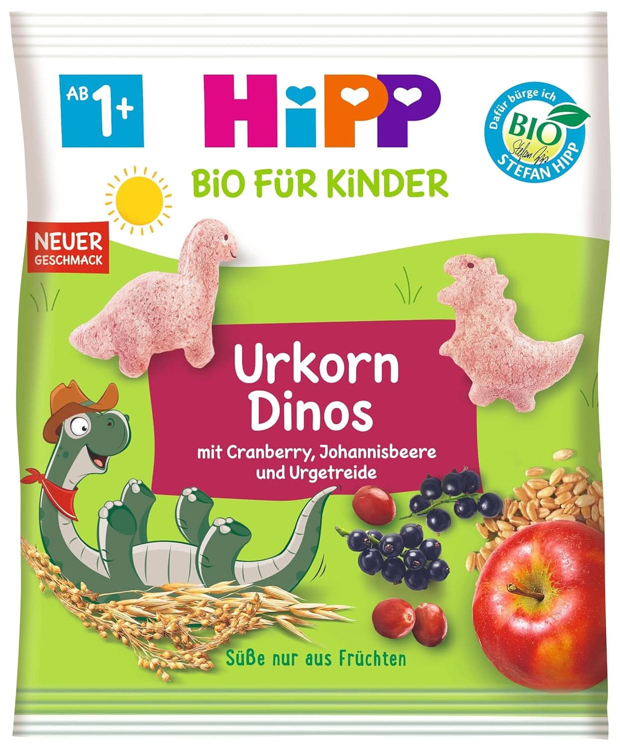Hipp Bio per bambini Snack Prodotti Grani Antichi Dinosauri, confezione da 9 (9 x 30 grammi) Mamma e Bambino Naty Shop