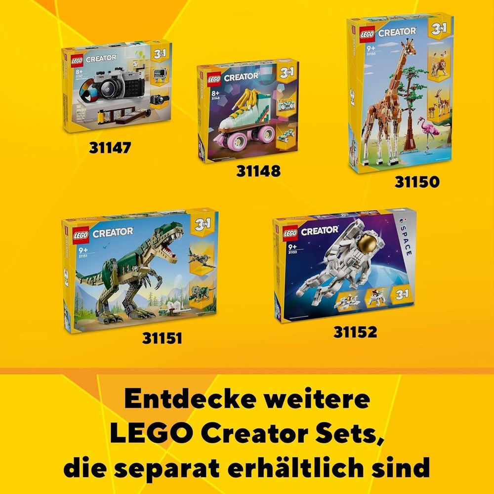 LEGO Creator T.Rex, Dino triceratopo o pterodattilo trasformabile 3-in-1, modello di dinosauro mobile per bambini, regalo per ragazzi e ragazze 31151 Set di costruzione Besuche den LEGO-Store