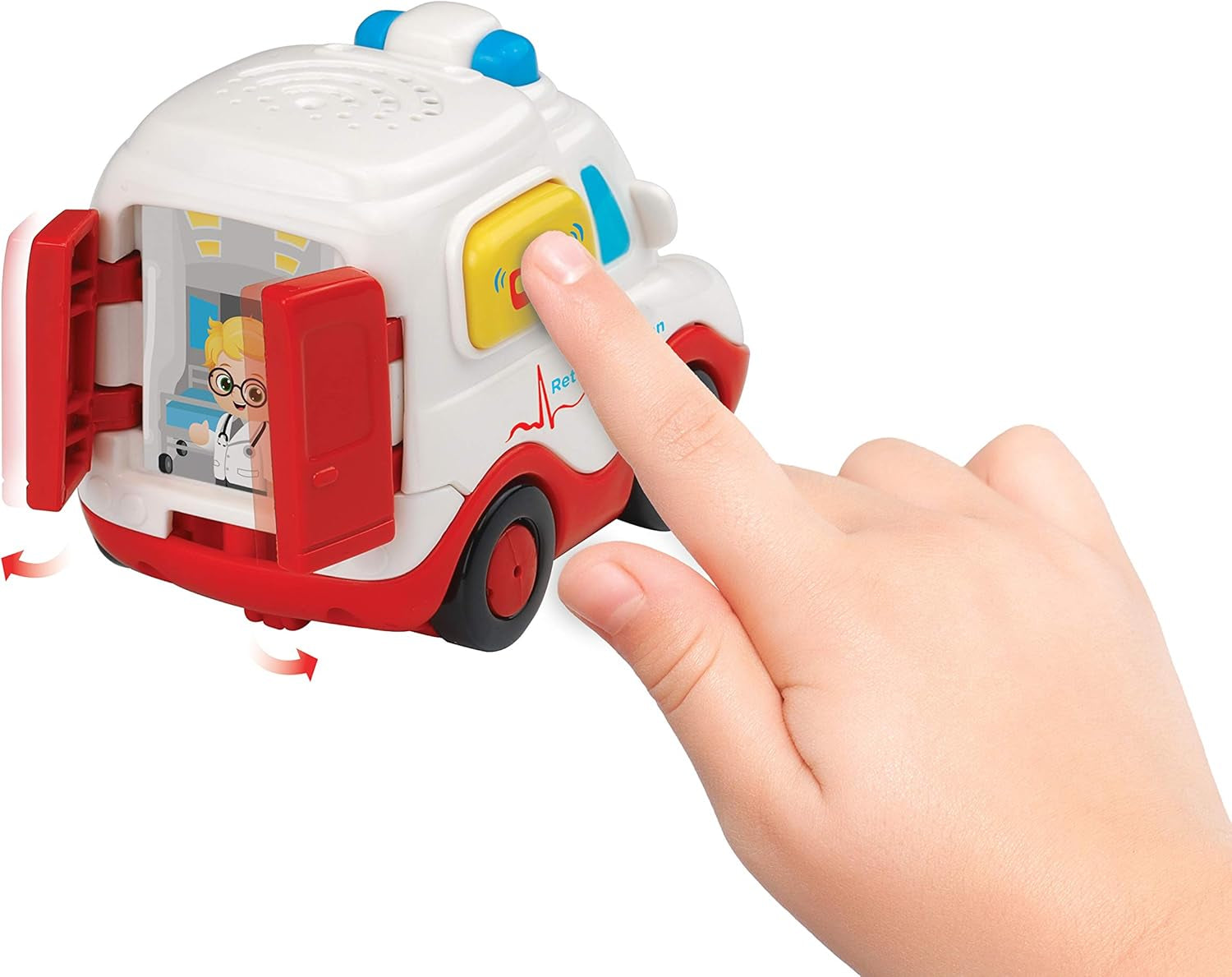 Baby 80-127804 - TUT TUT Baby Speedster - Road Set & 80-517004 TUT TUT Baby Speedster Ambulanță Jucărie pentru copii, multicoloră Jucarii Bebe Naty Shop