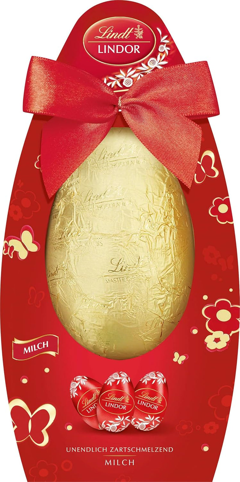 Mix Pasquale Lindt Cioccolato LINDOR | Scatola 144g | Uova LINDOR che si sciolgono in bocca in tre varianti: Cioccolato al latte, Cioccolato fondente, Nocciola | Cioccolato pasquale | Regalo di cioccolato | 1 confezione