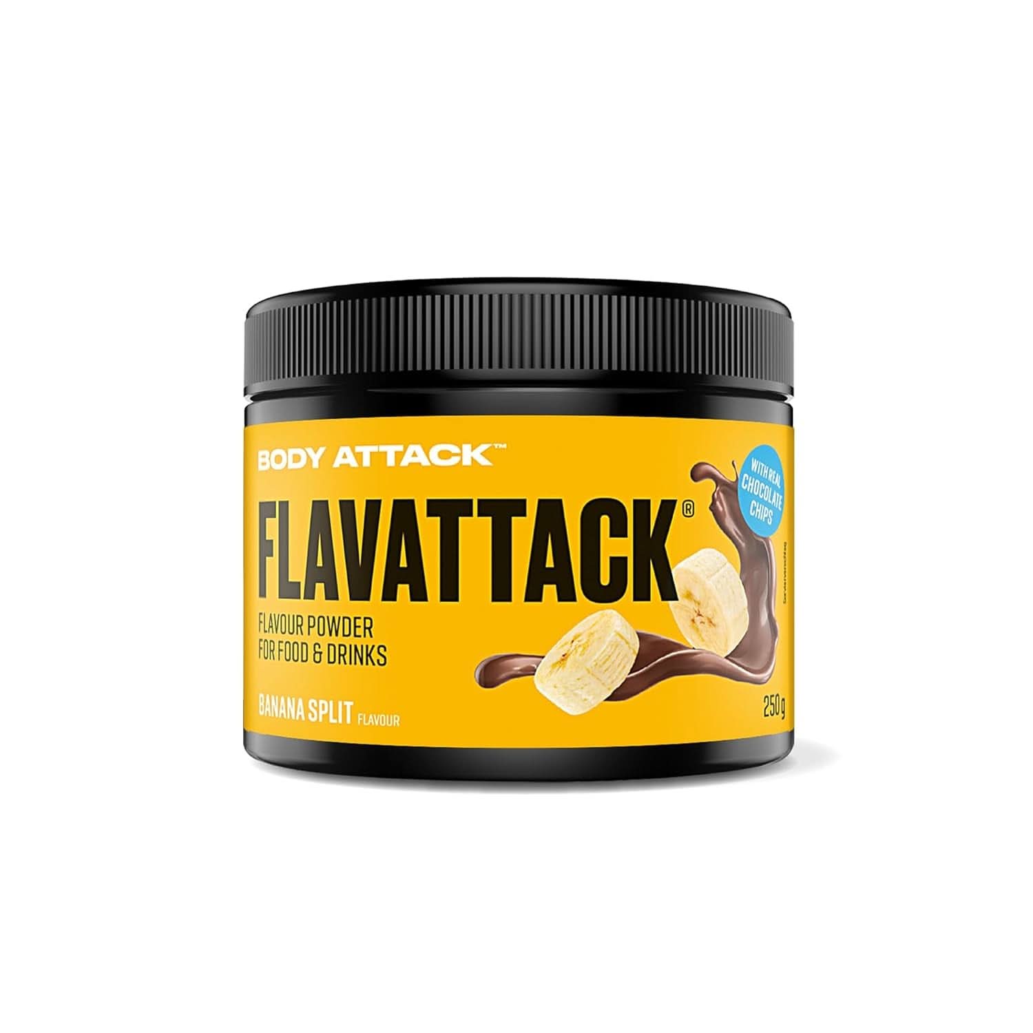 Body Attack Flavattack®, Double Choc Brownie, 250G / 83 porzioni Aromas Naty Shop 250 grammi Banana Split