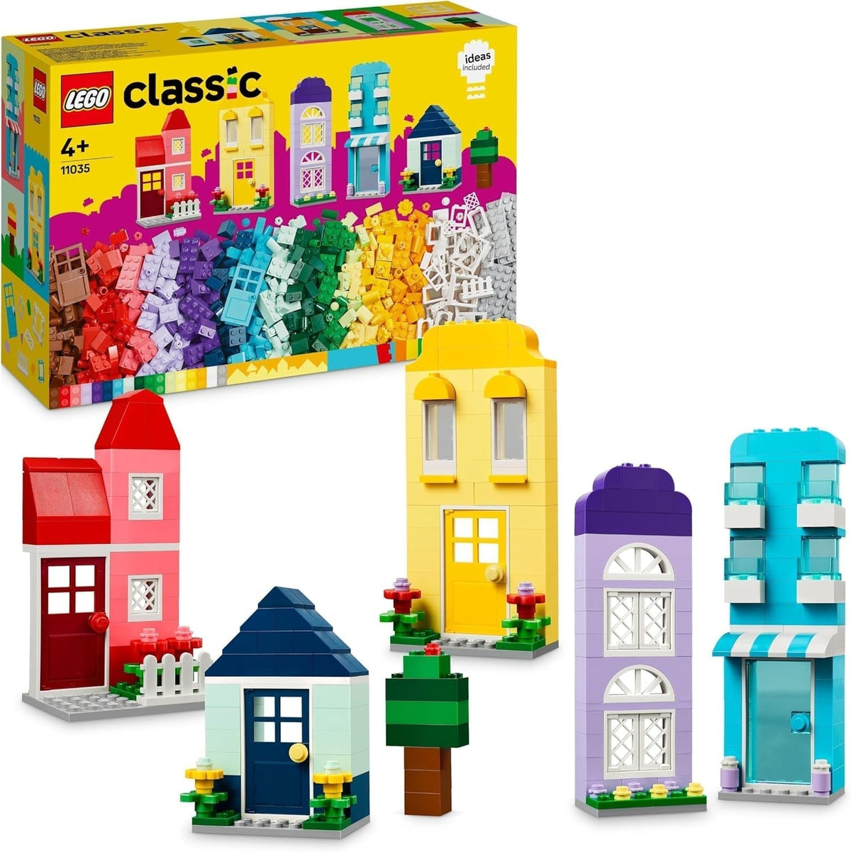 LEGO Classic Case Creative Set di Mattoncini da Costruzione per Bambini 850 Mattoncini Giocattolo da Costruzione Giocattolo da Costruire con Accessori Regalo per Ragazzi e Ragazze di 4 Anni 11035 Set da Costruzione Besuche den LEGO-Store Single