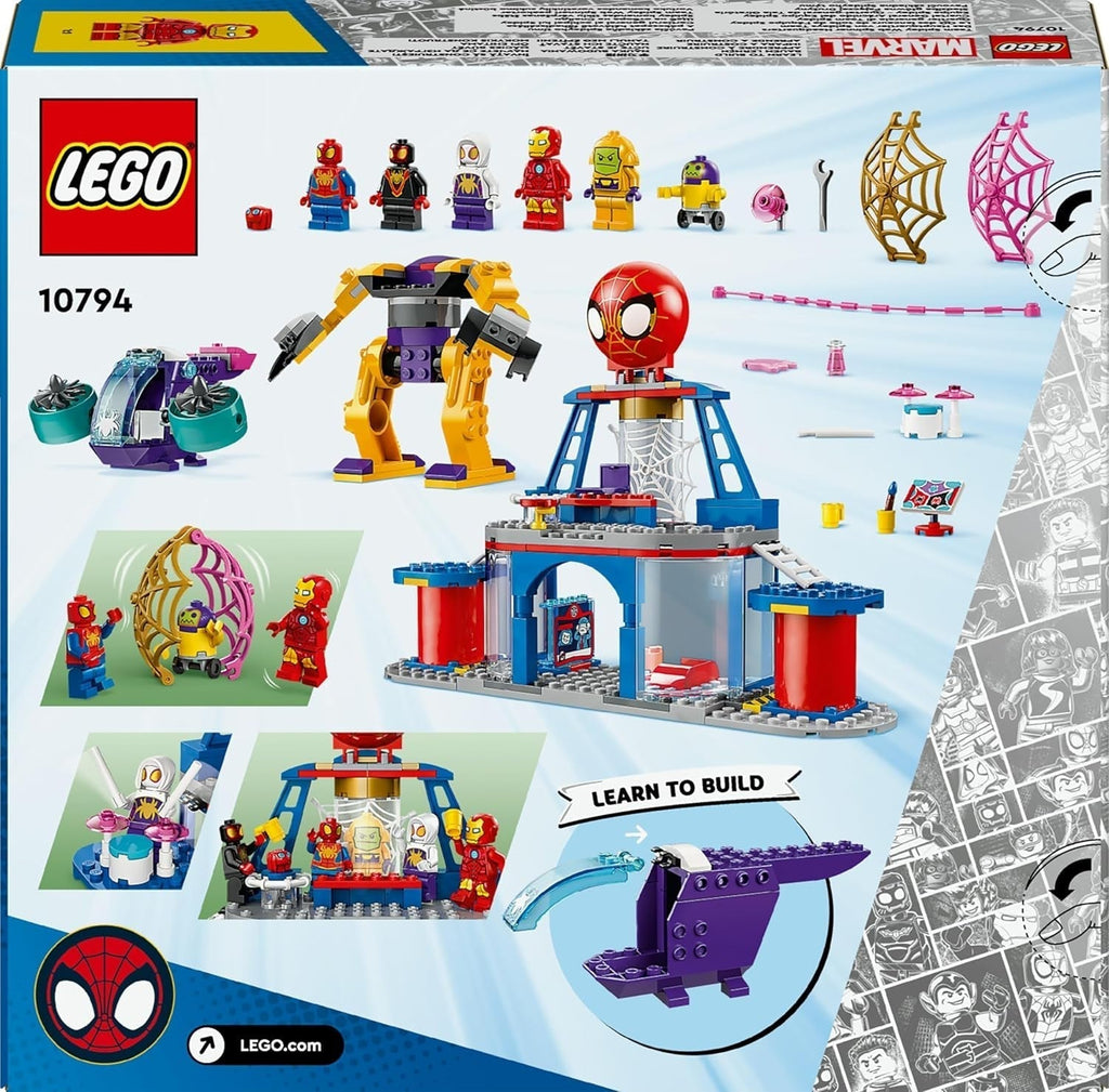 LEGO Marvel Sediul central al echipei lui Spidey, Spider-Man jucărie cu vehicul și Mech, cadou pentru băieți și fete de la 4 ani, care sunt fani ai serialului TV Spidey și super prietenii săi 10794 Seturi de constructie Besuche den LEGO-Store