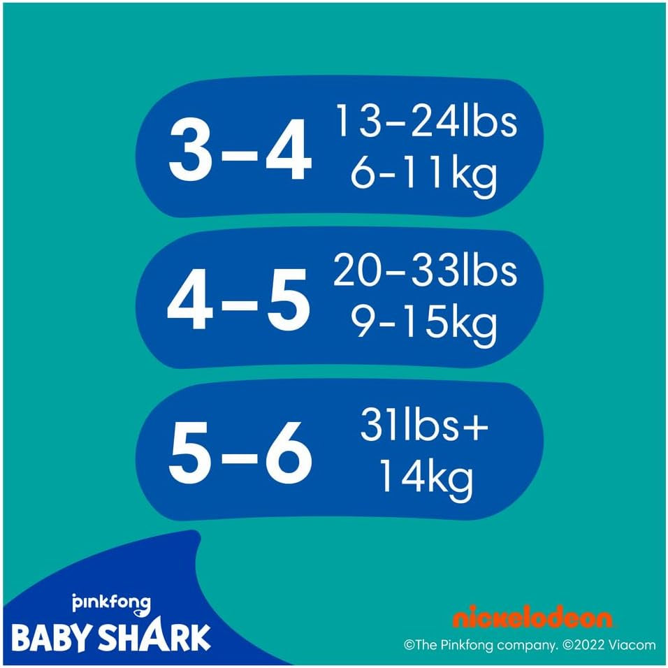 Pampers (vecchia versione), pantaloncini da bagno usa e getta Splashers - Taglia 5/6 (14 kg+) - Scatola da 8 confezioni da 10
