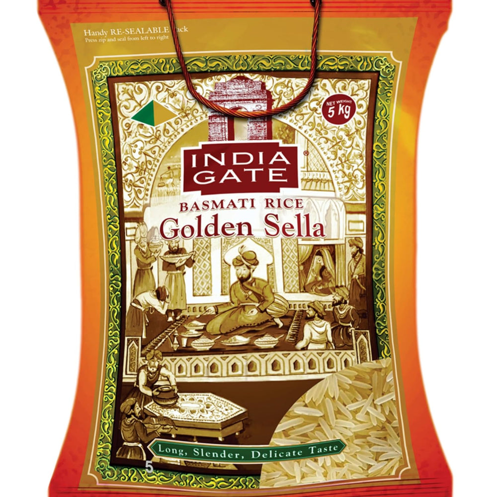 INDIA GATE Riso Basmati Premium – Riso fine a grana lunga, aromatico proveniente dall'India, a grana lunga fine (1 x 5 kg)