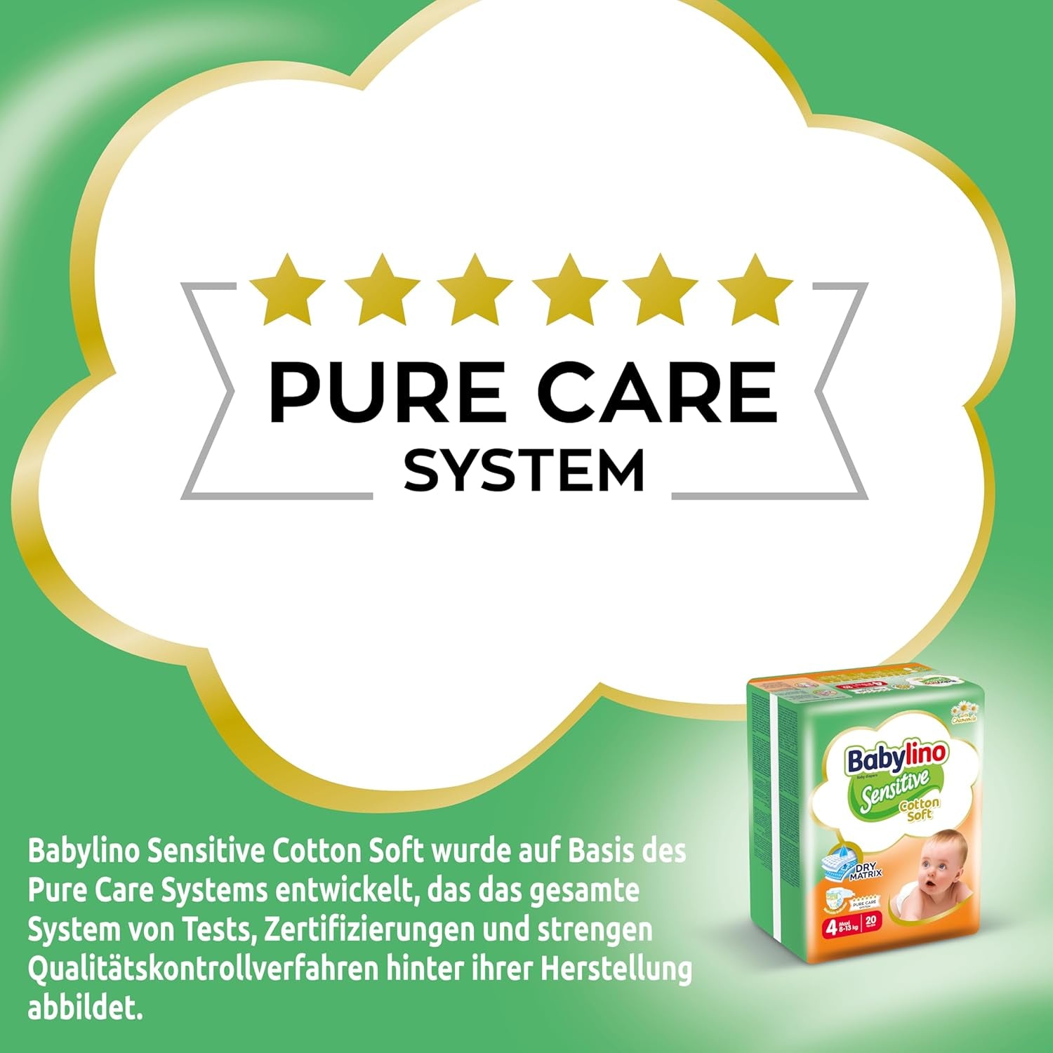 Pannolini per bambini Sensitive taglia 4, Maxi (8-13 kg), 20 pezzi