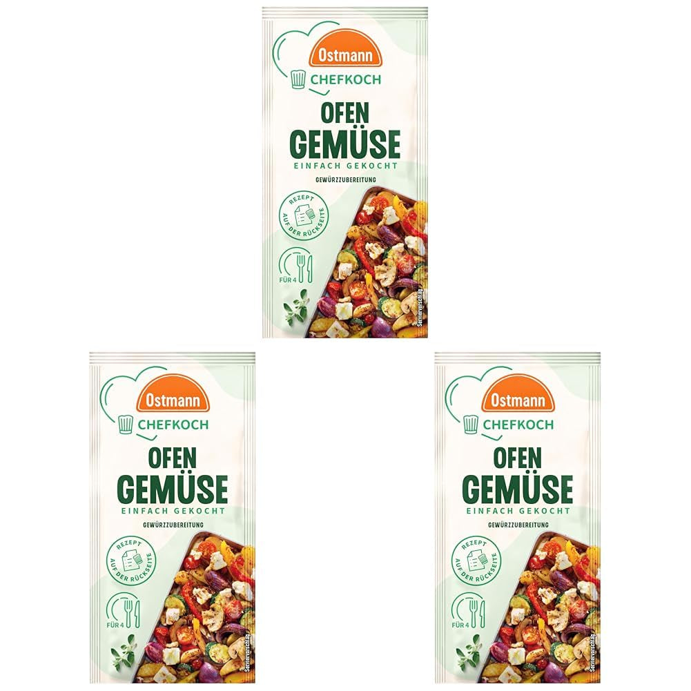 Ostmann Gewürze x Chefkoch - Ofengemüse Gewürzzubereitung | Abgestimmt auf 4 Portionen | Compreso Schritt-für-Schritt-Rezept und Mengenangaben | 14 g nel sacchetto