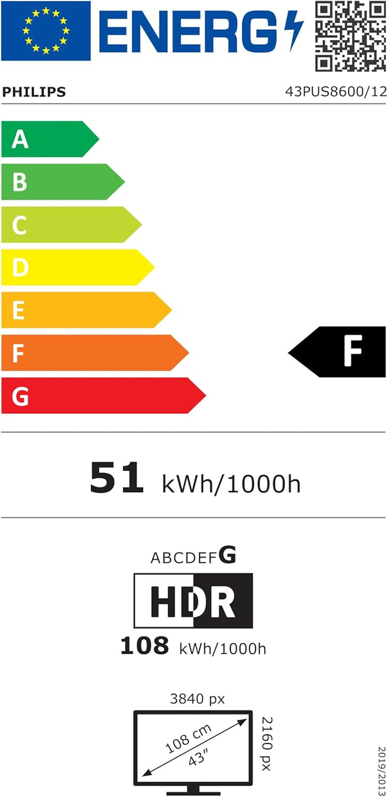 Televizor inteligent Philips Ambilight 43PUS8600 4K QLED - ecran de 43 de inci cu P5 Perfect Picture Engine Ultra HD, sistem de operare Titan, Dolby Vision și sunet Dolby Atmos