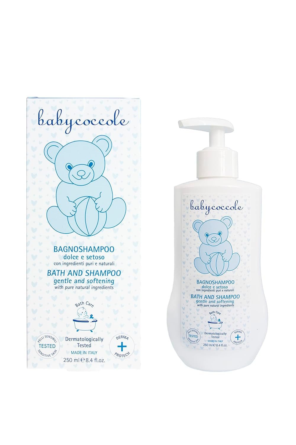 Babycoccole șampon de baie pentru bebeluși și copii, cu extracte de flori de lotus și ingrediente naturale, pentru piele sensibilă, 250 ml Copii - Baie si Skincare Naty Shop 250 Ml (1 pachet)