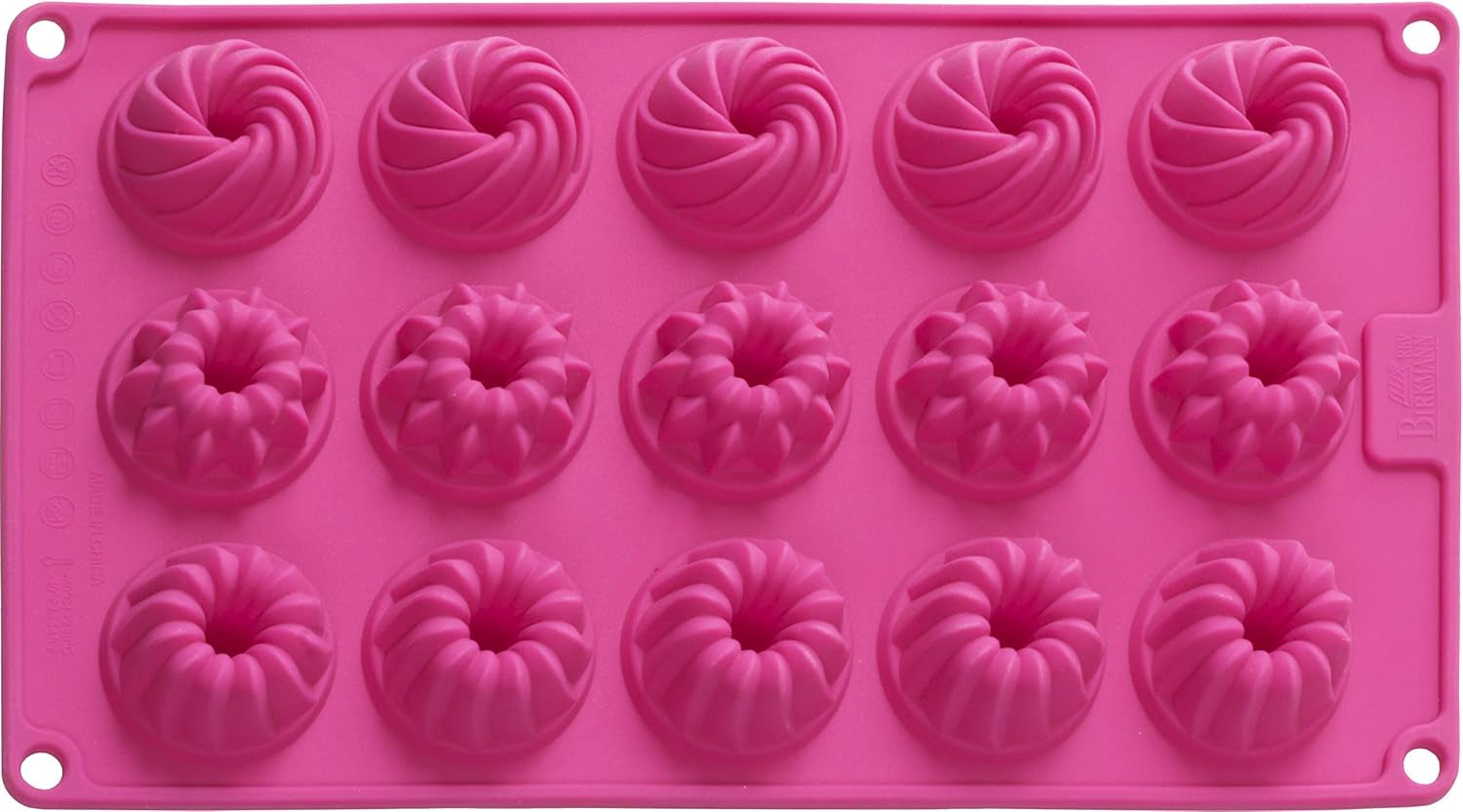 Birkmann, Easy Baking, Donutblech, Backform Für 6 Donuts, Mit Hochwertiger Antihaftbeschichtung, Ø 9 Cm, Mit Rezept, 881631 Stampi e vassoi per cuocere Naty Shop 15Er Gugelhupfform