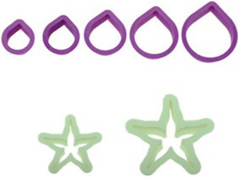 KIT 7 Tagliapasta Rosen-Set, Plastica, viola, 8,5 x 8,5 x 5 cm