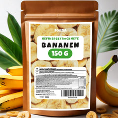 Banane liofilizate 150g felii, Fructe liofilizate fără aditivi Pure - 100% fructe uscate naturale - Banane uscate fructe uscate de la Foozia Produse deshidratate Naty Shop 150G