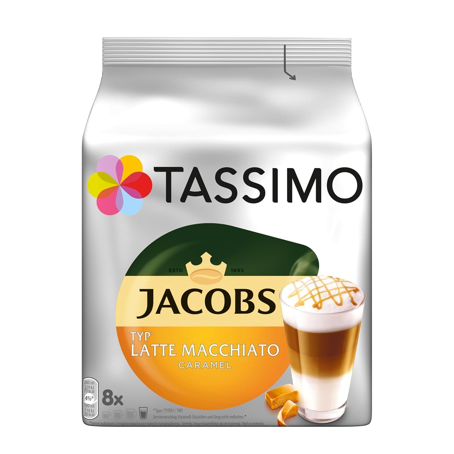 Tassimo Kapseln Probierbox, Vielfaltspaket, 64 Pads, 5 Sorten