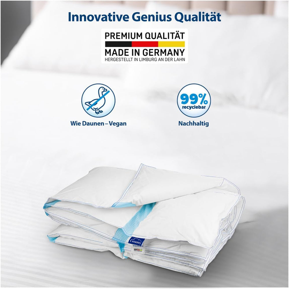 Plapumă Genius Eazzzy Climate Comfort 155 X 220 Cm, Etanșă la fibre, Plapumă ușoară pentru toate anotimpurile, Plapumă respirabilă, Temperatură plăcută pentru somn, Plapumă pentru toate anotimpurile Plapumi si pilote Naty Shop