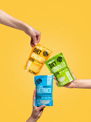 DIET-FOOD Riso Shirataki Konjac istantaneo, a basso contenuto di carboidrati, a basso contenuto calorico, vegano, senza grassi, senza soia, senza glutine, cheto friendly, spaghetti di riso dimagranti, 200 grammi