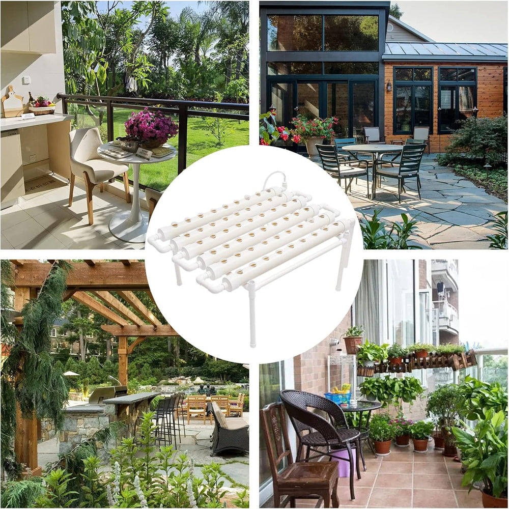 Hydroponische Systeme Grow Set Hydrokultur Plant Vegetale Idroponico Pflanzen BewäSserung System Garten Kit Attrezzo da giardino Pflanze Sites Growing Hydroponisches Anzuchtsystem 54LöCher 6Rohr