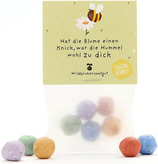 Humorvolles Geschenk: 5 Bunte Blumenmurmeln | Farbenfrohe Seedbombs Mit Wildblumensaatgut | Als Dankeschön, Gastgeschenk & Kleine Grüße Für Gärtner | 100% Ökologisch Und Mind. 2 Jahre Haltbar