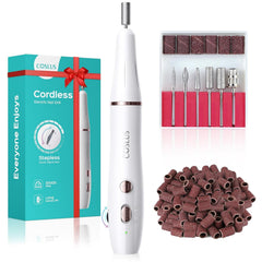 COSLUS Nagelfräser Kabellos Tragbar Für Gelnägel: Elektrische Nagelfeile Stufenloser Geschwindigkeitsregelung Für Maniküre Pediküre Und Acrylnägel Plastik Nail Drill Für Anfänger & Nagelstudio Zuhause